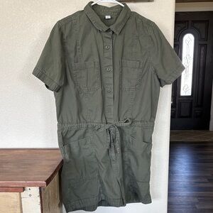 Old Navy Olive Green Utility Romper